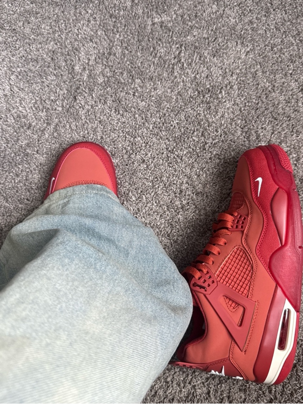 Nike Men’s Red Basketball-Inspired Low Top Sneakers